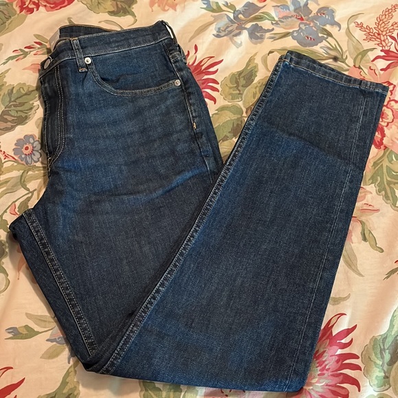 EVERLANE Size 33 x 32 Straight Leg Denim Classic Jeans  5 Pockets $129 NEW - Picture 11 of 16